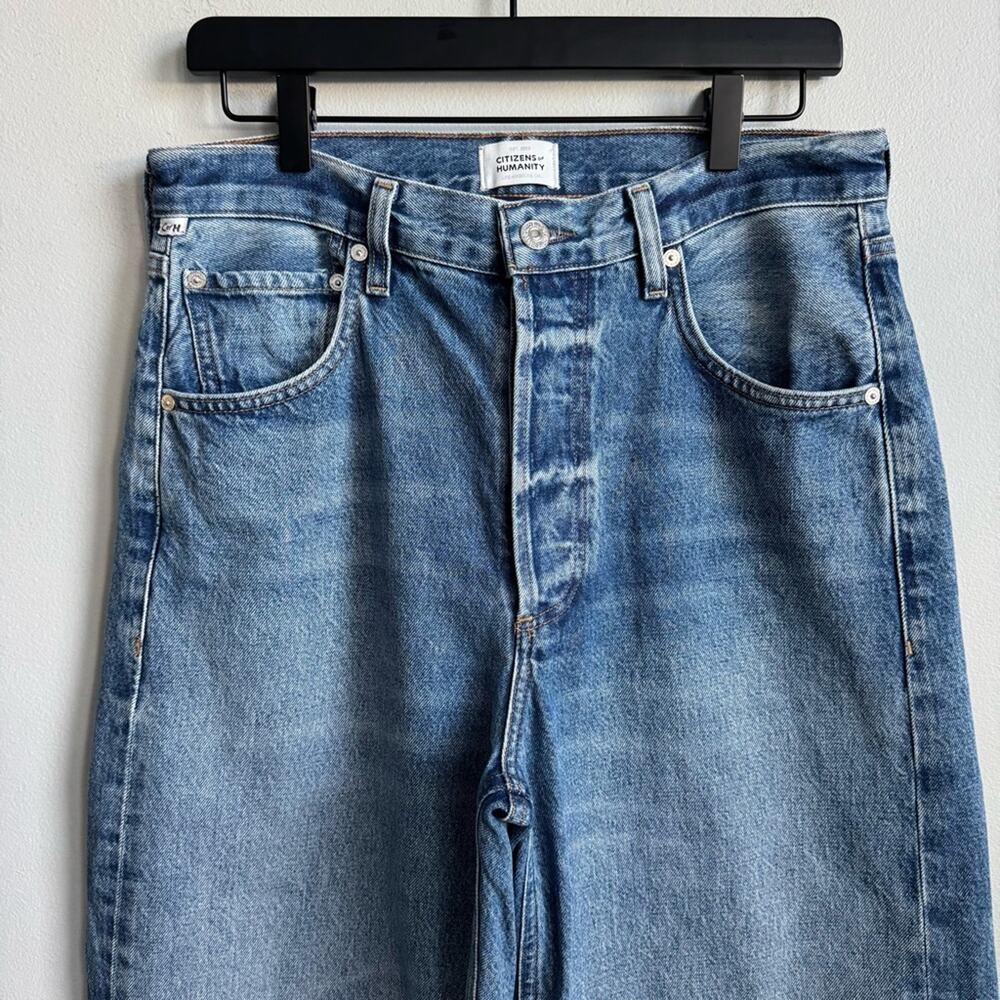 Citizens of Humanity Ayla Raw Hem Crop Jeans in Doheny Wash Size 29 - Picture 5 of 15